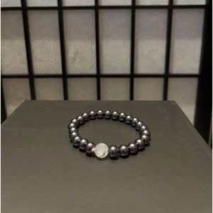 Graphite Colored Beaded Bracelet